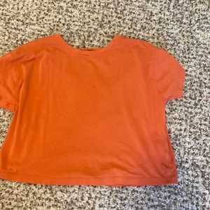 Lululemon dark orange crop top size 2